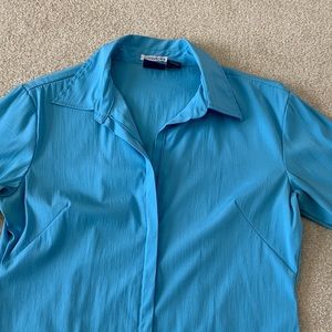 Collared Zip Blouse Top